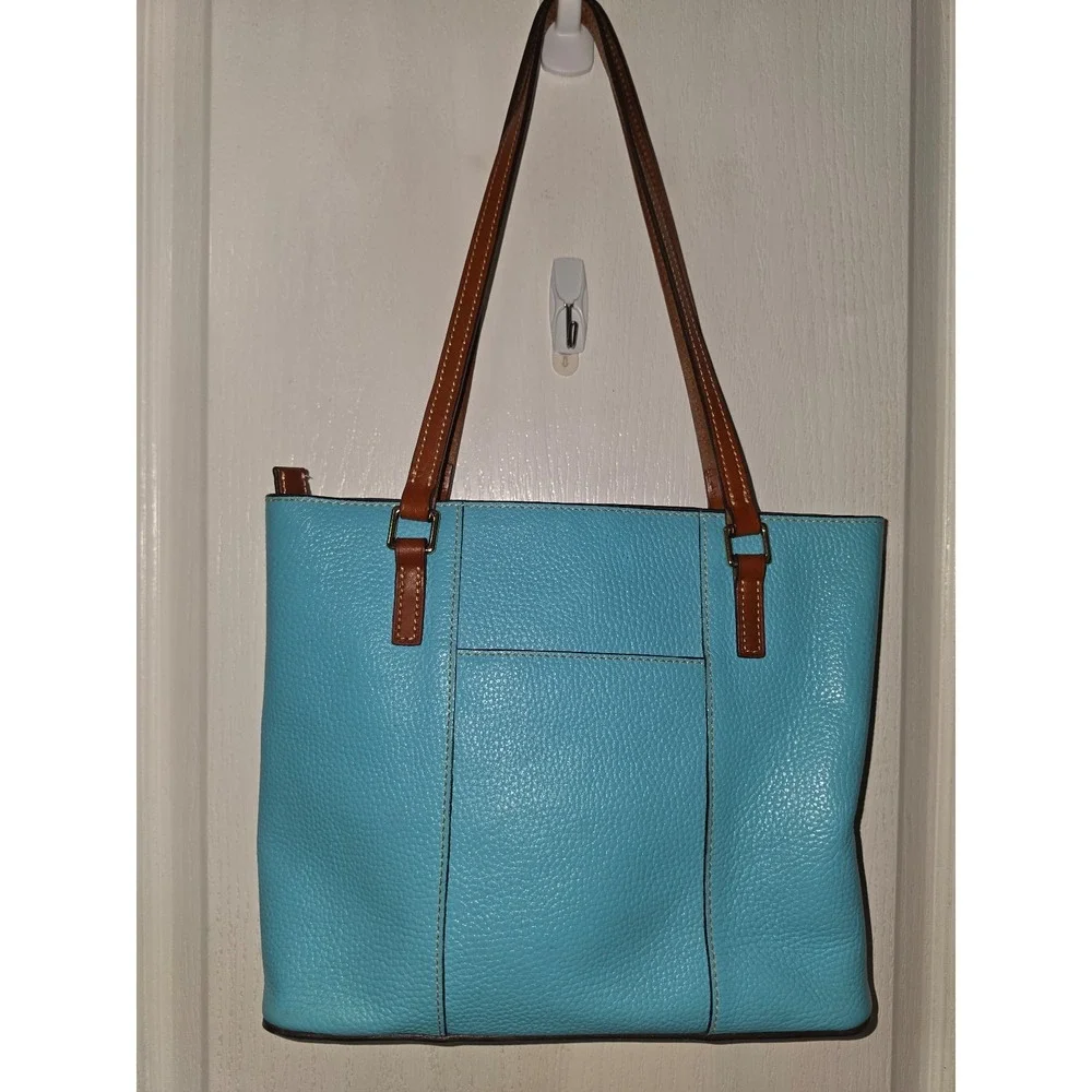 Dooney &‎ Bourke Pebble Grain Small Lexington Tote in Caribbean Blue.